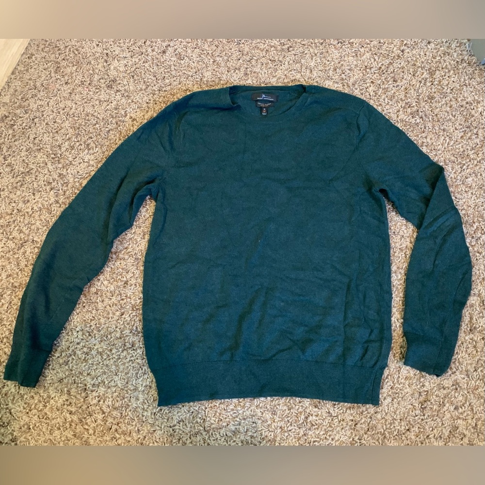 MARC ANTHONY Green SWEATER mens size M Slim fit, Luxury Blend, Crew-neck